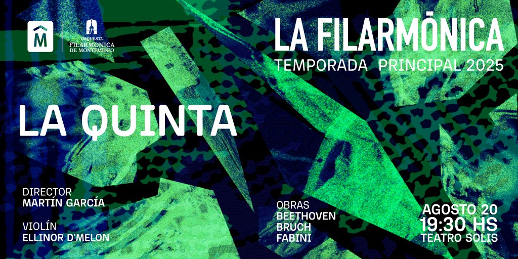 FilarmonicaMVD's tweet image. EN AGOSTO BEETHOVEN
El 20 de agosto presentamos la maravillosa 5a Sinfonía de Beethoven bajo la dirección de Martín García, junto a la violinista Ellinor D'Melon interpretando el Concierto de Bruch.
📌19:30hs, @TeatroSolis
Entradas ➡️ tickantel.com.uy/inicio/especta…