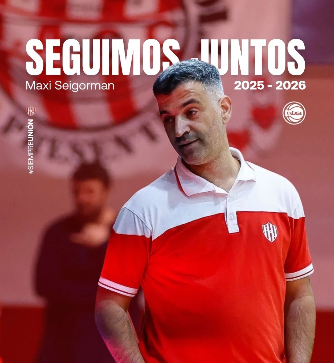 Ya es oficial y con esto, la continuidad clave para el proyecto en <a href="/unionsfbasquet/">Unión Básquet</a> con <a href="/maxiseig/">Maxi Seig</a> . Lo mejor para el profe!!! El club también agradeció a Pedro Bombino por estos 4 años en la Liga.