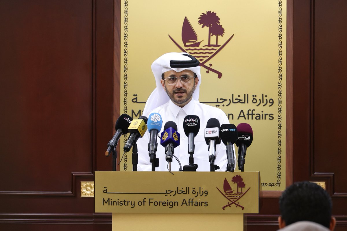 د. <a href="/majedalansari/">د. ماجد محمد الأنصاري Dr. Majed Al Ansari</a> مستشار رئيس مجلس الوزراء المتحدث الرسمي لوزارة الخارجية:

المفاوضات بشأن وقف إطلاق النار في قطاع #غزة مستمرة وفريقا التفاوض الفلسطيني والإسرائيلي لا يزالان في #الدوحة ويواصلان اجتماعاتهما غير المباشرة بشكل حثيث بالتنسيق مع الوسطاء

#نديب_قطر | #قطر 🇶🇦