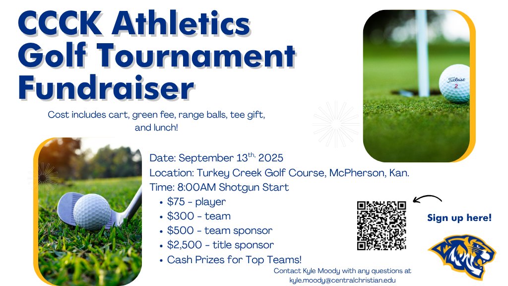 Scan the QR code to sign up for our Annual Athletics Golf Tournament Fundraiser! #ambush