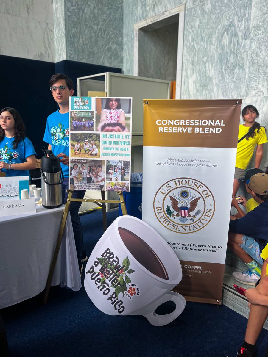 PRFAA's tweet image. Felicitaciones a Angelique Sina y a todo el equipo de @FriendsOfPR y Panorama Farm por el lanzamiento del Congressional Reserve Blend, el primer café puertorriqueño elaborado exclusivamente para la Cámara de Representantes de los Estados Unidos.

Esta fue una oportunidad para…
