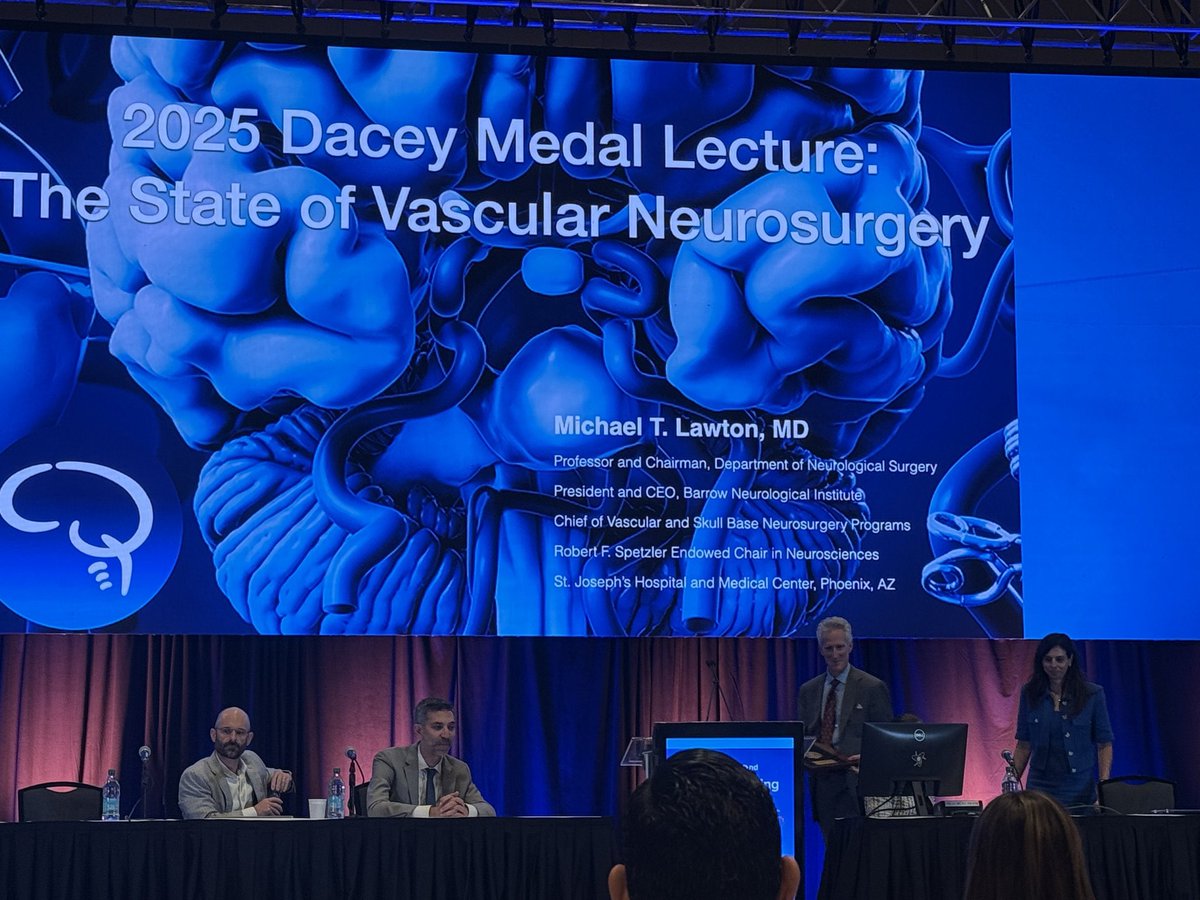 mtlawton's tweet image. The Dacey Medal is recognition for research contributions to vascular neurosurgery, & I am honored to be included among the luminaries & superstars who have received it. But what makes this extra special is that the medal’s namesake, Ralph Dacey, took it upon himself to nominate…