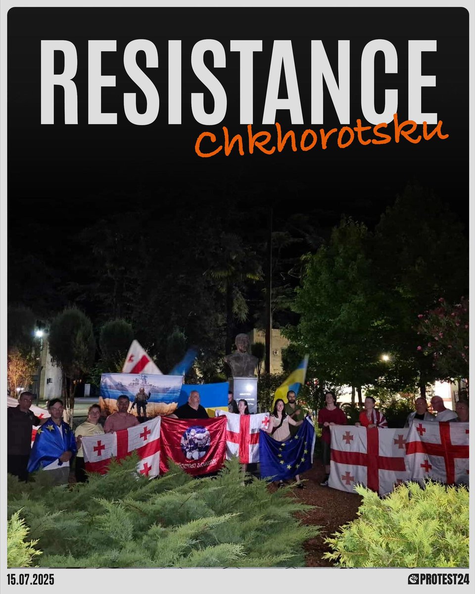 protest_24's tweet image. #GeorgiaProtests - Resistance in Chkhorotsku ✊🏻