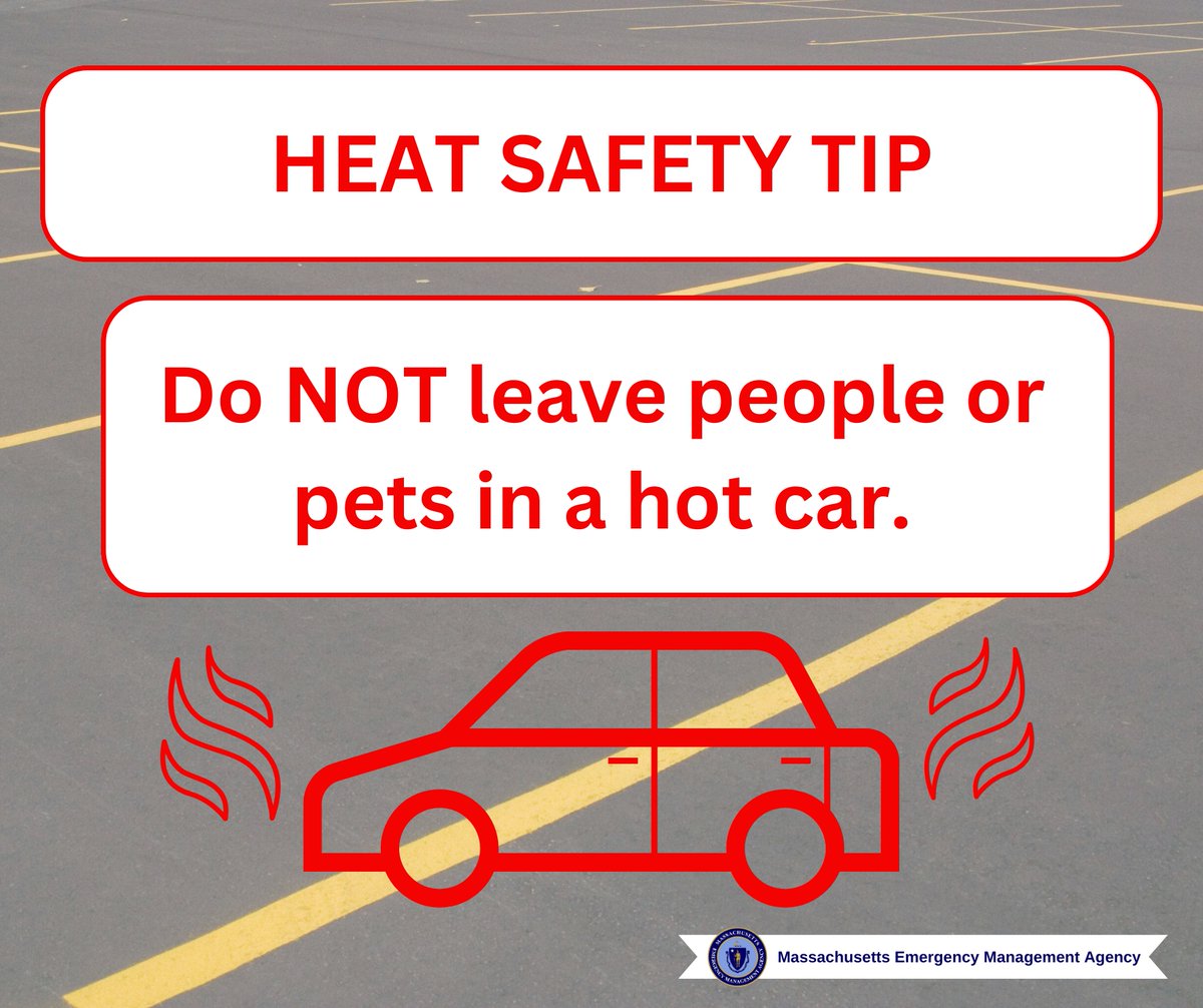 During this week's Heat Advisory, please keep in mind to never leave people or pets alone in a vehicle. 
Even with the windows cracked open. Even for a minute. Even with the car running and the AC on. 
Always double check the back seat before leaving and/or locking your car.