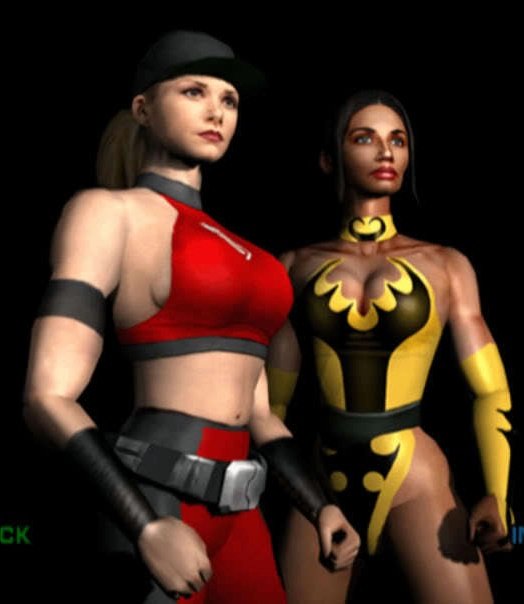 DailySonyaBlade's tweet image. Sonya Blade &amp;amp; Tanya in Mortal Kombat 4 ♡