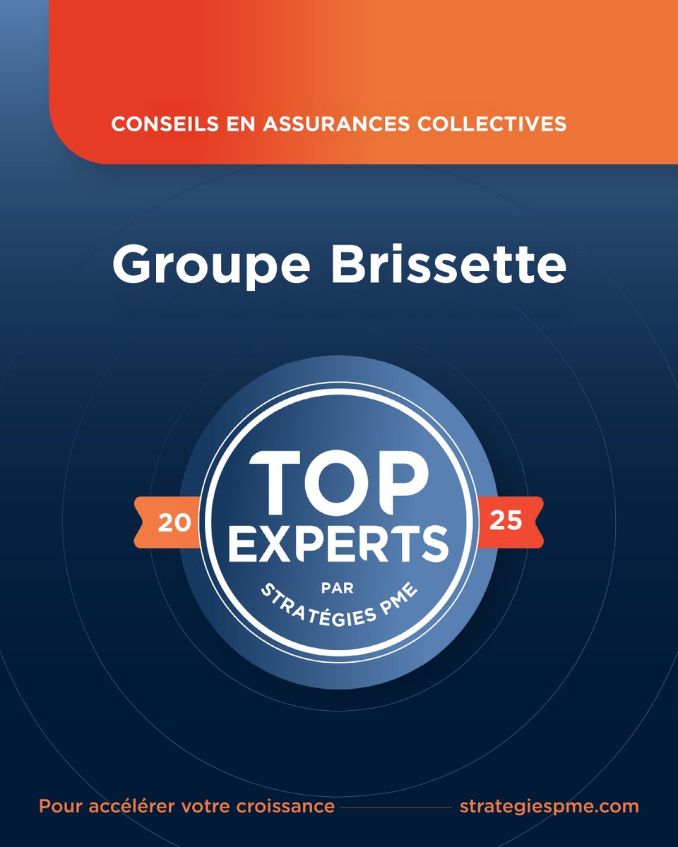 Stratégies PME est fier d’annoncer Groupe Brissette Top Experts 2025 en Conseils en assurances collectives

Félicitations pour votre performance, atteignant un taux de satisfaction de 100 % lors de votre participation à Stratégies PME.

topexpertspme.com - #TOPEXPERTSPME