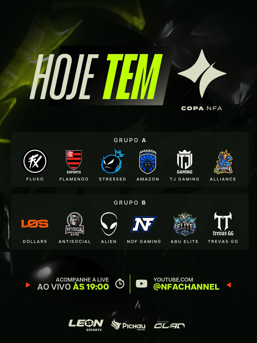 Vem que tá chegando a hora da Copa NFA! Será que seu time puxar um BOOYAH hoje? 😜