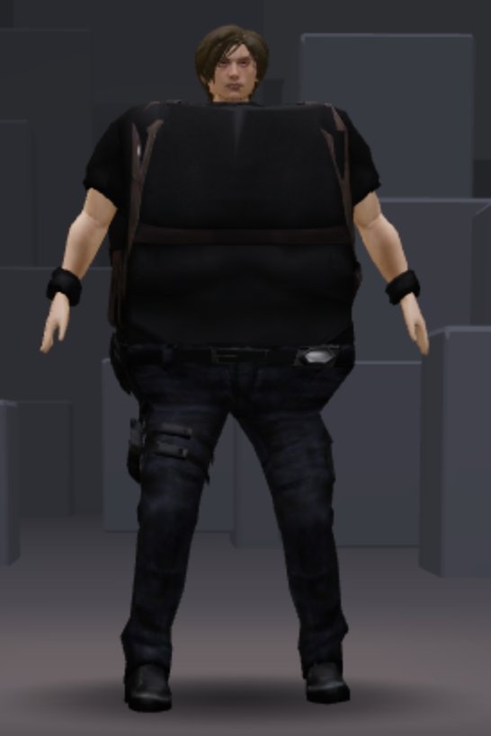 why did they delete my leon kennedy torso now he look lik he ate a fridge