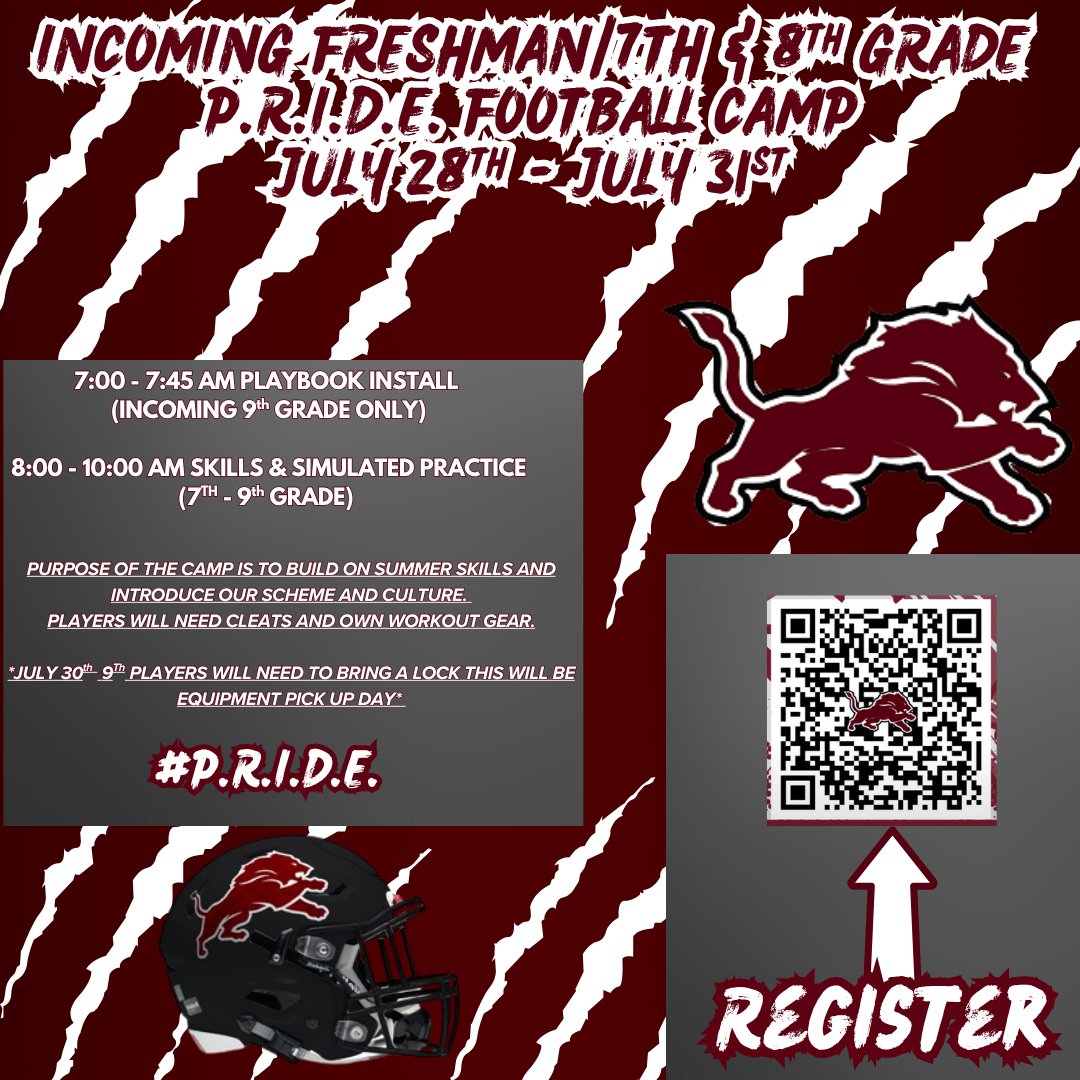 JH &amp; Incoming 9th grade football players get signed up!