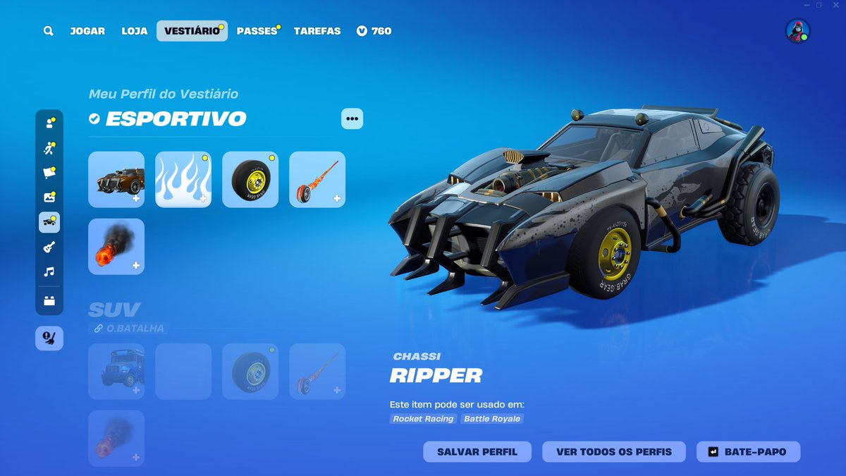 ExclamationRDR's tweet photo. Jogadores que possuem o veiculo RIPPER no Rocket League já estão recebendo o mesmo no Fortnite
Code.: EXCLAMATION🛍️
#fortnite #rocketLegue