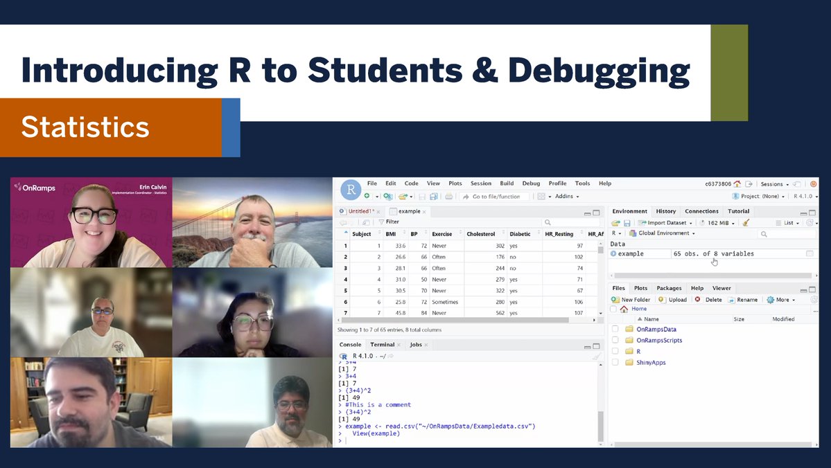 How can we make RStudio approachable for students who are first-time users? During #OnRampsPLI, Returning Statistics Instructors discussed this very question and shared strategies to ensure students feel confident and curious about the data analysis tool from day one. 📈
