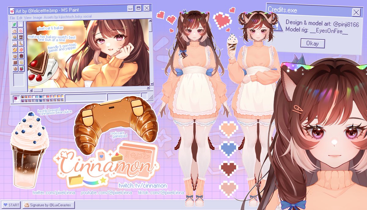 Cinnamon ☕ 🧁Pixel Cat VTuber tweet media