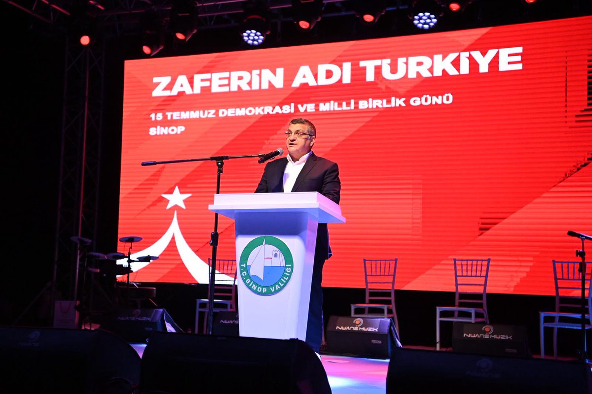 T.C. Sinop Valiliği (@tcsinopvaliligi) on Twitter photo 🇹🇷Ay Yıldızlı Bayrağımızın Gölgesinde, Birlik ve Beraberlik İçinde, #DemokrasiNöbeti’miz Devam Ediyor.
📌#15Temmuz Demokrasi ve Milli Birlik Günü Programında konuşma yapan Sayın Valimiz Dr. <a href="/mustafaozarslnn/">Dr. Mustafa Özarslan</a>;
“Kıymetli Sinoplular;
Dokuz yıl önce bu gece, Aziz Milletimiz, 🇹🇷Ay Yıldızlı Bayrağımızın Gölgesinde, Birlik ve Beraberlik İçinde, #DemokrasiNöbeti’miz Devam Ediyor.
📌#15Temmuz Demokrasi ve Milli Birlik Günü Programında konuşma yapan Sayın Valimiz Dr. <a href="/mustafaozarslnn/">Dr. Mustafa Özarslan</a>;
“Kıymetli Sinoplular;
Dokuz yıl önce bu gece, Aziz Milletimiz,