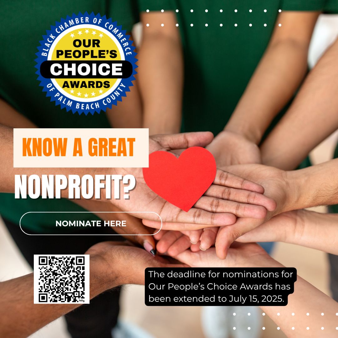 🚨 TODAY IS THE LAST DAY!
Nominations for the Our People’s Choice Awards close tonight at 11:59 PM! 🏆

✅ Open to all
✅ Based in Palm Beach County
✅ Quick &amp; easy form

🔗 Submit now: bit.ly/OurPeoplesChoi…
#FinalDay #OurPeoplesChoice #SupportLocal #ChamberLove