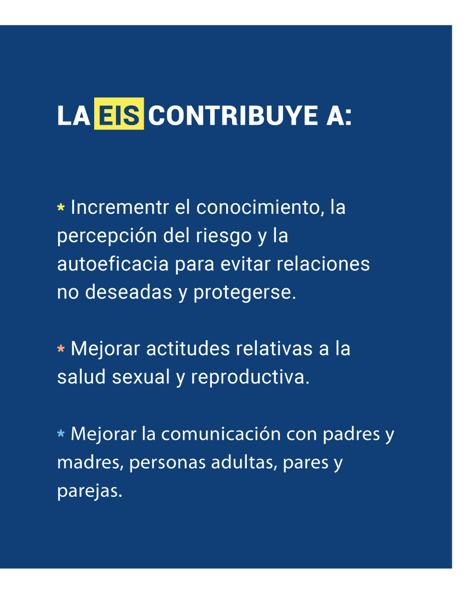 esi_flacso's tweet photo. * Incrementr el conocimiento, la percepción del riesgo y la autoeficacia para evitar relaciones no deseadas y protegerse.

* Mejorar actitudes relativas a la salud sexual y reproductiva.

* Mejorar la comunicación con padres y madres, personas adultas, pares y parejas. https://t.co/v0K7eVdqhp