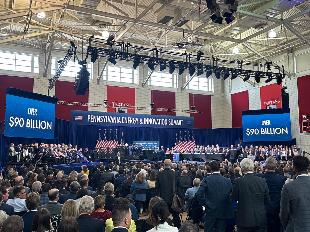 eliz_gregory's tweet image. PITTSBURGH — President Trump announces over $90 billion in private investment at today’s inaugural Pennsylvania Energy and Innovation Summit.
Just incredible convening power from @DaveMcCormickPA & @DinaPowellMcC 🇺🇸🇺🇸