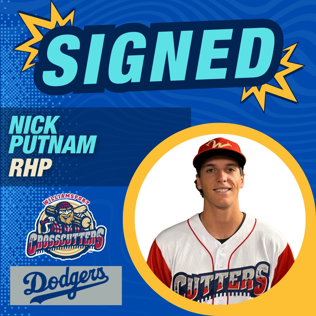 Williamsport Crosscutters (@crosscutters) on Twitter photo 🚨🚨🚨UDFA SIGNING🚨🚨🚨
Congratulations to Cutters RHP <a href="/njput66/">Nick Putnam</a> on being signed by the <a href="/Dodgers/">Los Angeles Dodgers</a> as a 2025 Undrafted Free Agent!
Putnam is the fourth Williamsport Crosscutters player to be signed as an undrafted free agent this year.
#ItAllBeginsInBilltown | <a href="/mlbdraftleague/">MLB Draft League</a> 🚨🚨🚨UDFA SIGNING🚨🚨🚨
Congratulations to Cutters RHP <a href="/njput66/">Nick Putnam</a> on being signed by the <a href="/Dodgers/">Los Angeles Dodgers</a> as a 2025 Undrafted Free Agent!
Putnam is the fourth Williamsport Crosscutters player to be signed as an undrafted free agent this year.
#ItAllBeginsInBilltown | <a href="/mlbdraftleague/">MLB Draft League</a>