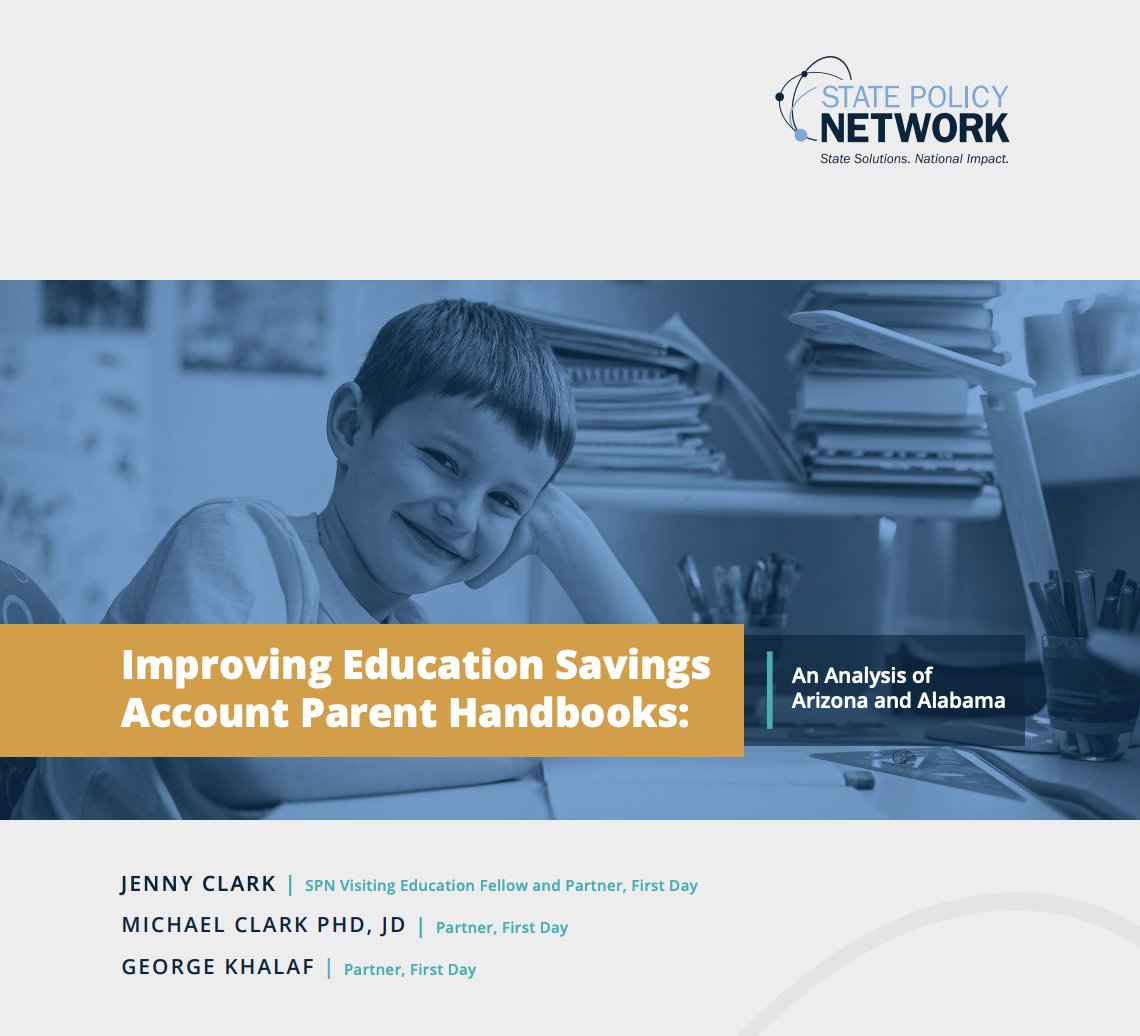 🚨Our fourth paper on ESAs from <a href="/firstdaypr/">First Day</a> for <a href="/StatePolicy/">State Policy Network</a> is now LIVE! 

Here's a quick overview: Improving ESA Handbooks: A Guide for States...