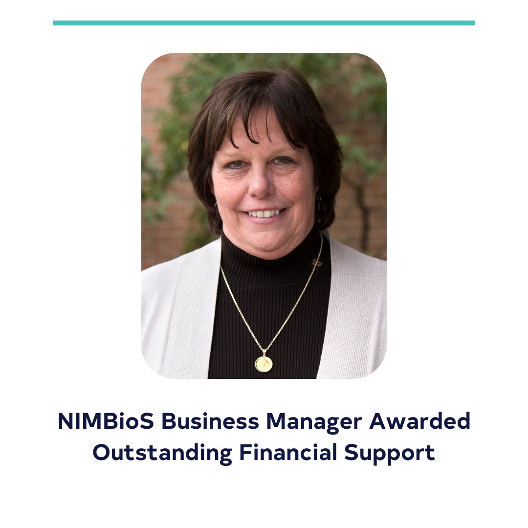 NIMBioS's tweet image. We are proud to announce that Sherri Dugger, NIMBioS’ Business Manager, was awarded the Outstanding Financial Support award at the recent College of Arts and Science summer jam!Sherri has been an integral part in NIMBioS’ success – we all rely on her here. Congratulations!