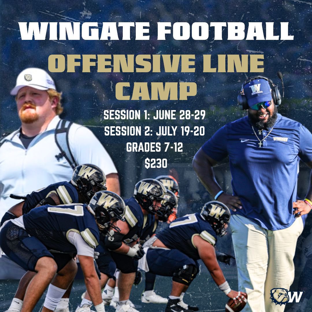 Hunter Jolly (@hunterjolly1) on Twitter photo 🔥Last Opportunity of the Summer this Weekend 7/19-20🔥
Come Compete and Earn an Offer to <a href="/WingateFb/">Wingate Bulldogs Football</a> ‼️
Register Here⬇️
campscui.active.com/orgs/WingateUn…
Walkups Welcome!
✉️ DM me with any questions! 🔥Last Opportunity of the Summer this Weekend 7/19-20🔥
Come Compete and Earn an Offer to <a href="/WingateFb/">Wingate Bulldogs Football</a> ‼️
Register Here⬇️
campscui.active.com/orgs/WingateUn…
Walkups Welcome!
✉️ DM me with any questions!