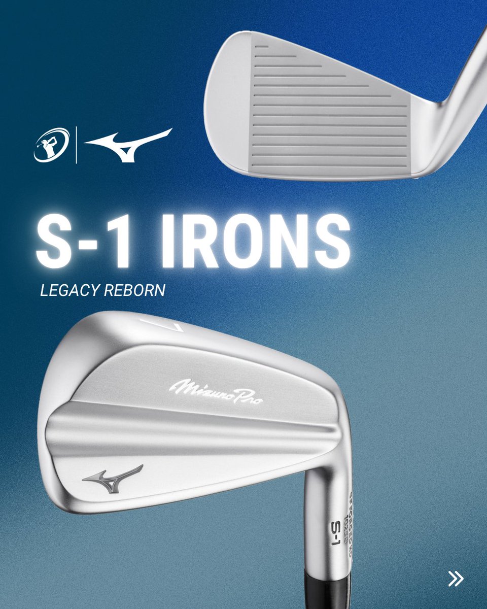 clubchampmedia's tweet image. The new @MizunoGolfNA Pro S-1 irons are forged for the elite ball-striker. A classic blade looks with refined shaping, a thinner top line, and that unmistakable Mizuno feel.
Minimalist. Precise. Unapologetically tour. What do you think of the new S-1s?
Book your fitting here:…