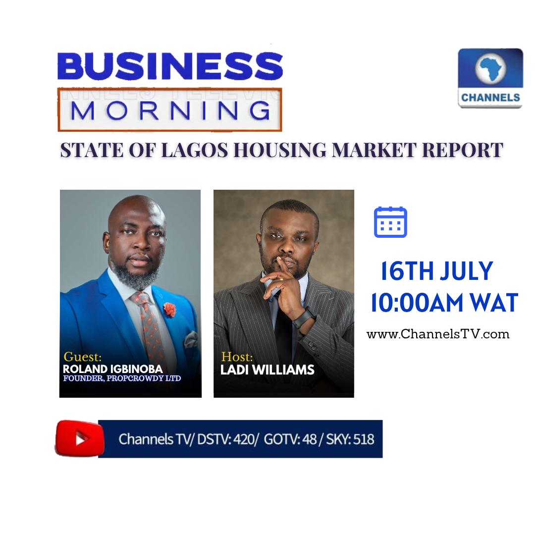 I promise you, it will be a good showing. Conversations will majorly focus on "The State of Lagos Housing Market" and crowdfunding as an alternative finance and investment mechanism. Stay tuned!