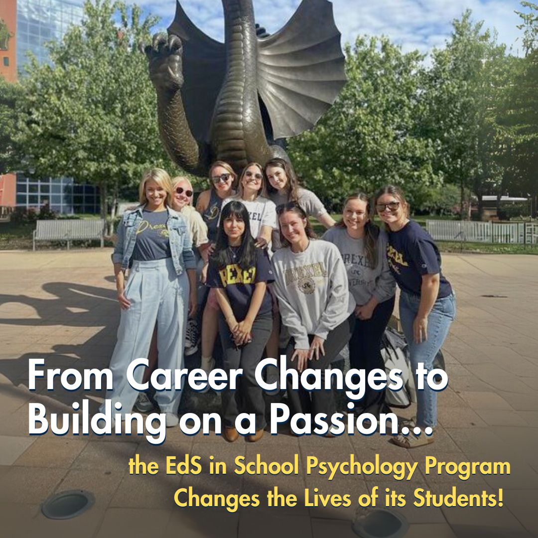 We are proud to celebrate Drexel’s second EdS in School Psychology cohort. With hands-on training and a deep passion for student success, these graduates are ready to make a real impact in education!

Read more below: drexel.edu/soe/about/News…

#ExperienceDrexel