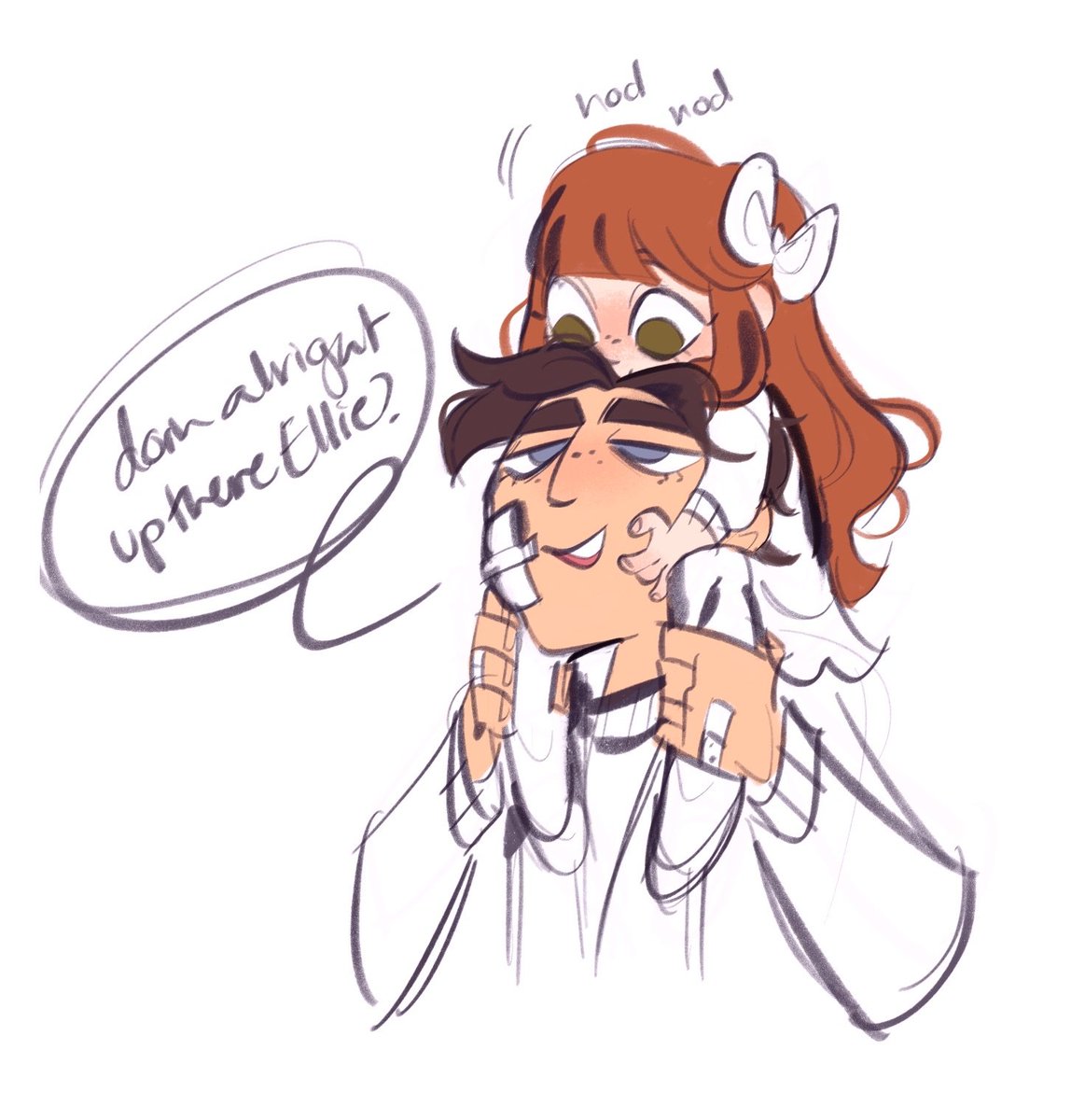 oodellay's tweet image. forgot about this doodle #fnaf #michaelafton #elizabethafton