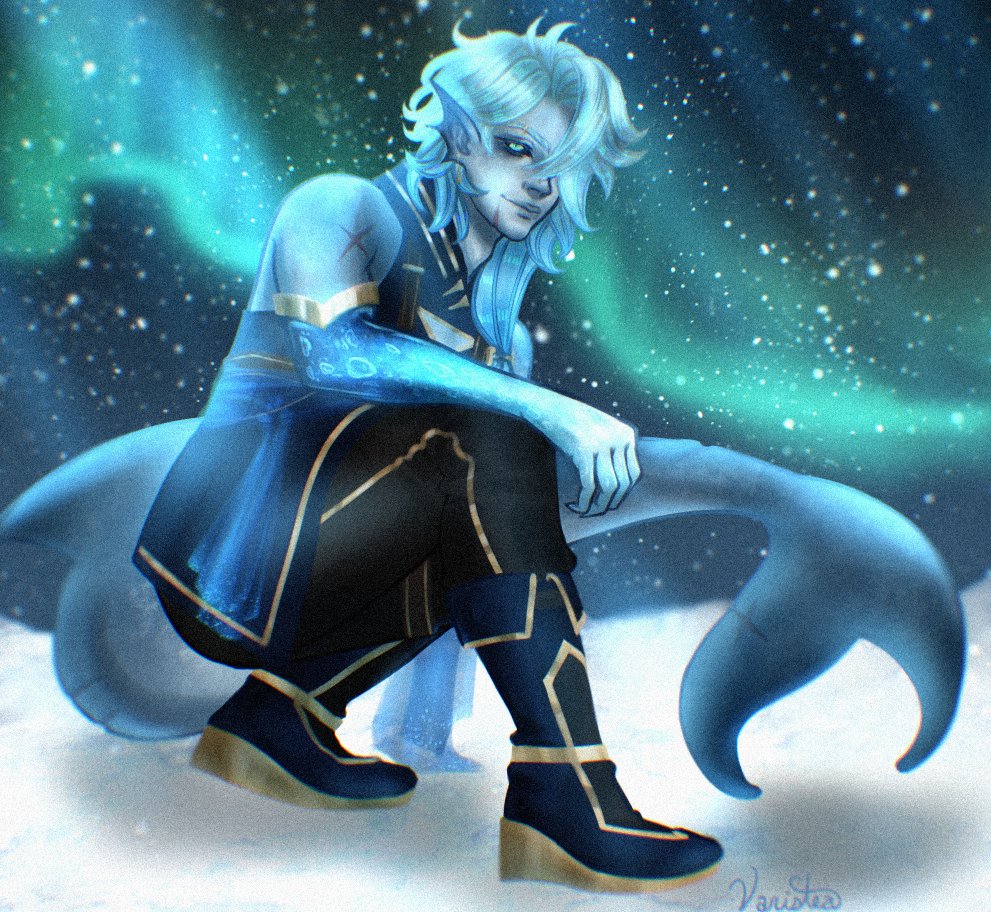 artfight attack for <a href="/dyegrim/">DYEGRIM</a> of her character Nereus!

#artfight #artfight2025 #teamfo