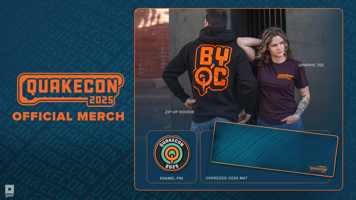 BethesdaGear's tweet image. Time to gear up for @QuakeCon 2025! Shop the #QuakeCon collection now!
gear.bethesda.net/collections/qu…