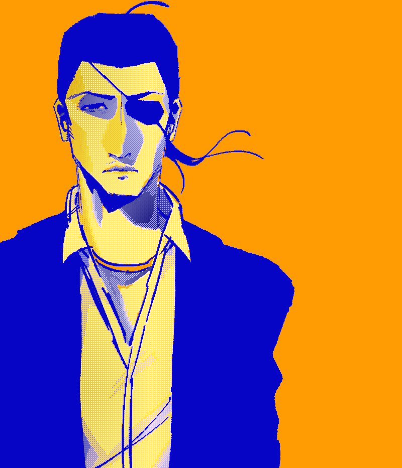 yemathing's tweet image. ahhh lazy post i tried out dithering with majima