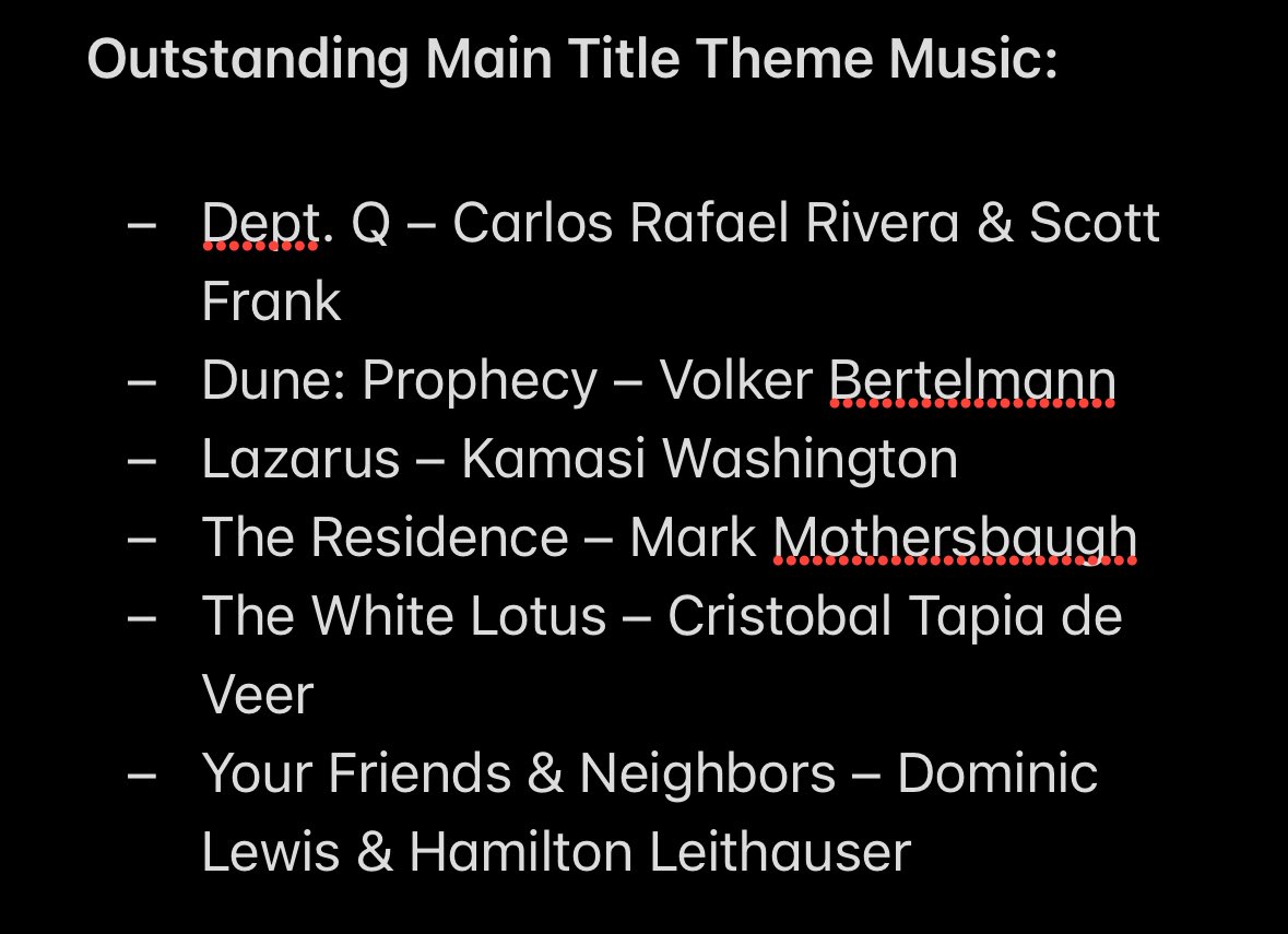 TheFilmScorer's tweet image. Congrats to all of the best score nominees at the Emmys!
Very cool having interviewed eleven nominees over the years, always a treat to see