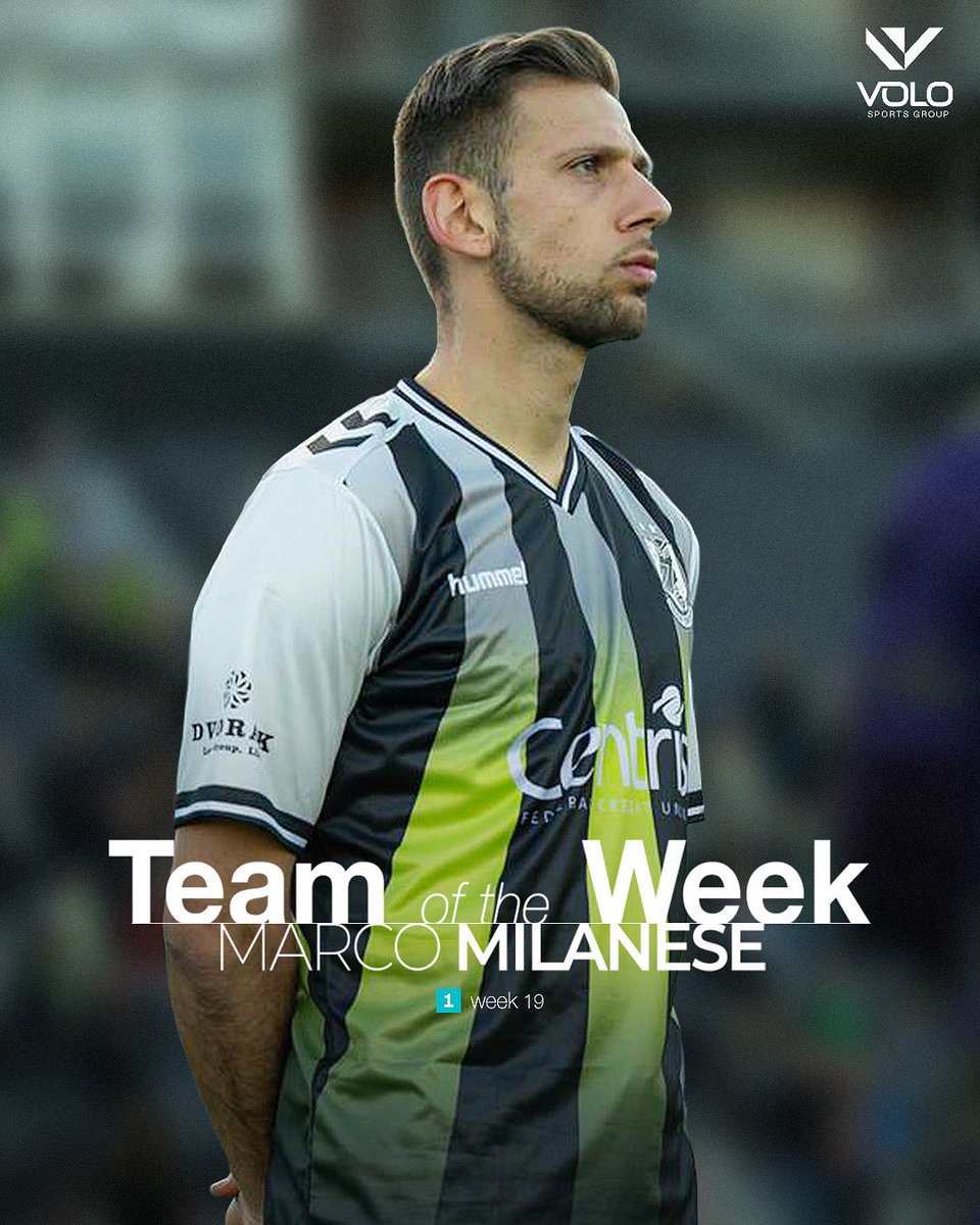 Volo Sports Group (@volosportsgroup) on Twitter photo Team of the Week🏅
<a href="/_marcomilanese_/">Marco Milanese</a> earned <a href="/USLLeagueOne/">USL League One</a> Team of the Week honors following his standout performance in Week 19 💥 Team of the Week🏅
<a href="/_marcomilanese_/">Marco Milanese</a> earned <a href="/USLLeagueOne/">USL League One</a> Team of the Week honors following his standout performance in Week 19 💥