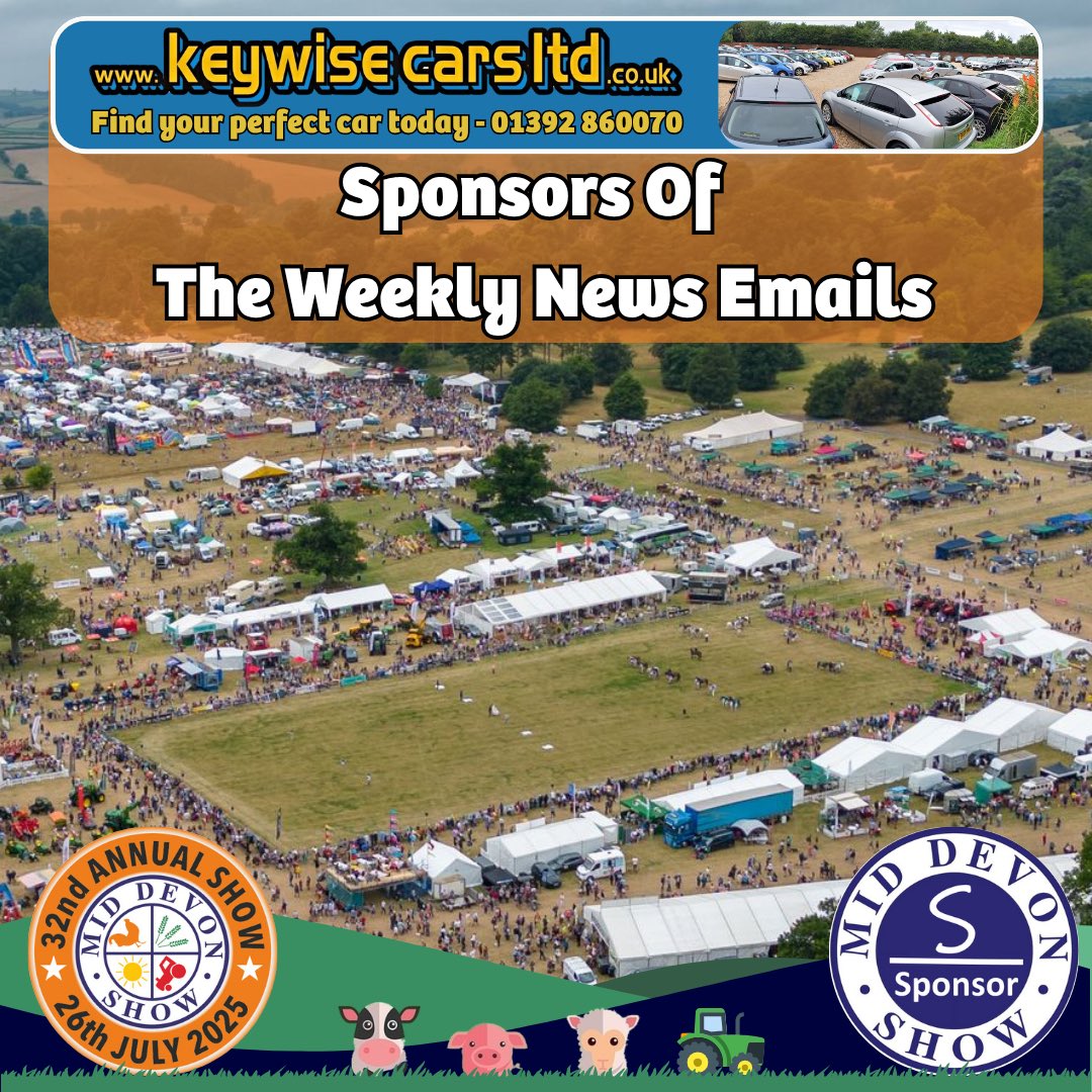 Mid Devon Show ππΎπβοΈ (@middevonshow) on Twitter photo π¬ Sponsor Thank You!
A massive thank you to <a href="/KeywiseCarsLtd/">Keywise Cars Ltd</a> for supporting our weekly email newsletter, which keeps thousands of you updated with all the latest news from the Mid Devon Show office! π¨
π Learn more about our brilliant sponsor:
π keywisecarsltd.co.uk π¬ Sponsor Thank You!
A massive thank you to <a href="/KeywiseCarsLtd/">Keywise Cars Ltd</a> for supporting our weekly email newsletter, which keeps thousands of you updated with all the latest news from the Mid Devon Show office! π¨
π Learn more about our brilliant sponsor:
π keywisecarsltd.co.uk