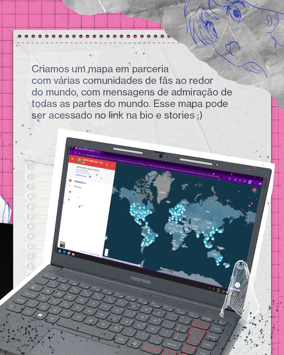 Celebre o aniversário do <a href="/porterrobinson/">porter robinson</a> com a gente! ✨🌐

Em parceria com diversas comunidades de fãs, criamos um mapa interativo global com mensagens de admiração de fãs de todo o mundo. 

Sua mensagem está lá? Acesse agora!
maps.app.goo.gl/wwkp62keUvWWNp…
