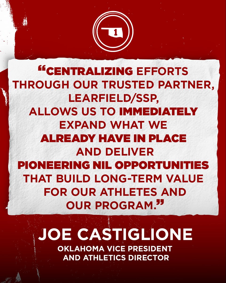 Words from <a href="/soonerad/">Joe Castiglione</a> 🗣

#BoomerSooner #NIL