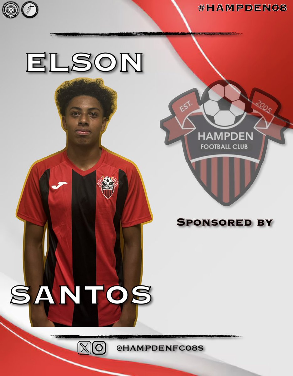 We are delighted to announce the signing of attacker Elson Santos previously of Rossvale Alba, St Roch’s &amp; Motherwell. Elson is available to sponsor for £50 for the season 🖤❤️