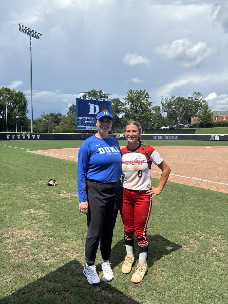 Paige Stroot (@paigestroot2028) on Twitter photo Blessed that I was able to experience this opportunity with Duke Softball! I learned what it takes to be an athlete at the highest level. Duke has an amazing atmosphere and an inspiring team, program, and people!
Thank you <a href="/DukeSOFTBALL/">Duke Softball</a> for having me!
#uncommitted #classof2028 Blessed that I was able to experience this opportunity with Duke Softball! I learned what it takes to be an athlete at the highest level. Duke has an amazing atmosphere and an inspiring team, program, and people!
Thank you <a href="/DukeSOFTBALL/">Duke Softball</a> for having me!
#uncommitted #classof2028