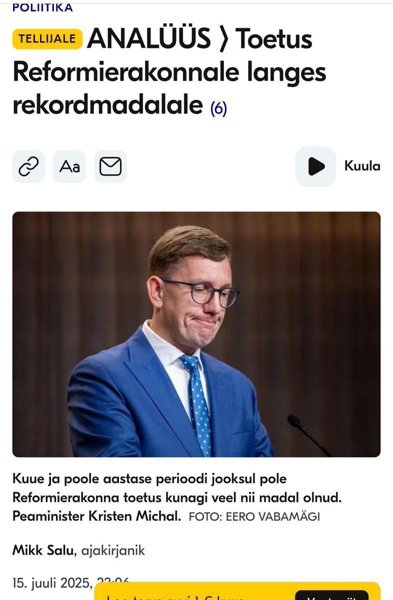 tarmoseliste's tweet image. Sotside välja viskamise plaan täitis oma eesmärgi. 14%-ga on Reformierakond testimas erakonna toetuse ajaloolisi põhjasid. Loodetavasti jätkab Sõõrumaa linnapea kandidaadina ja annab sellega oma panuse erakonna toetuse languse jätkumisse.