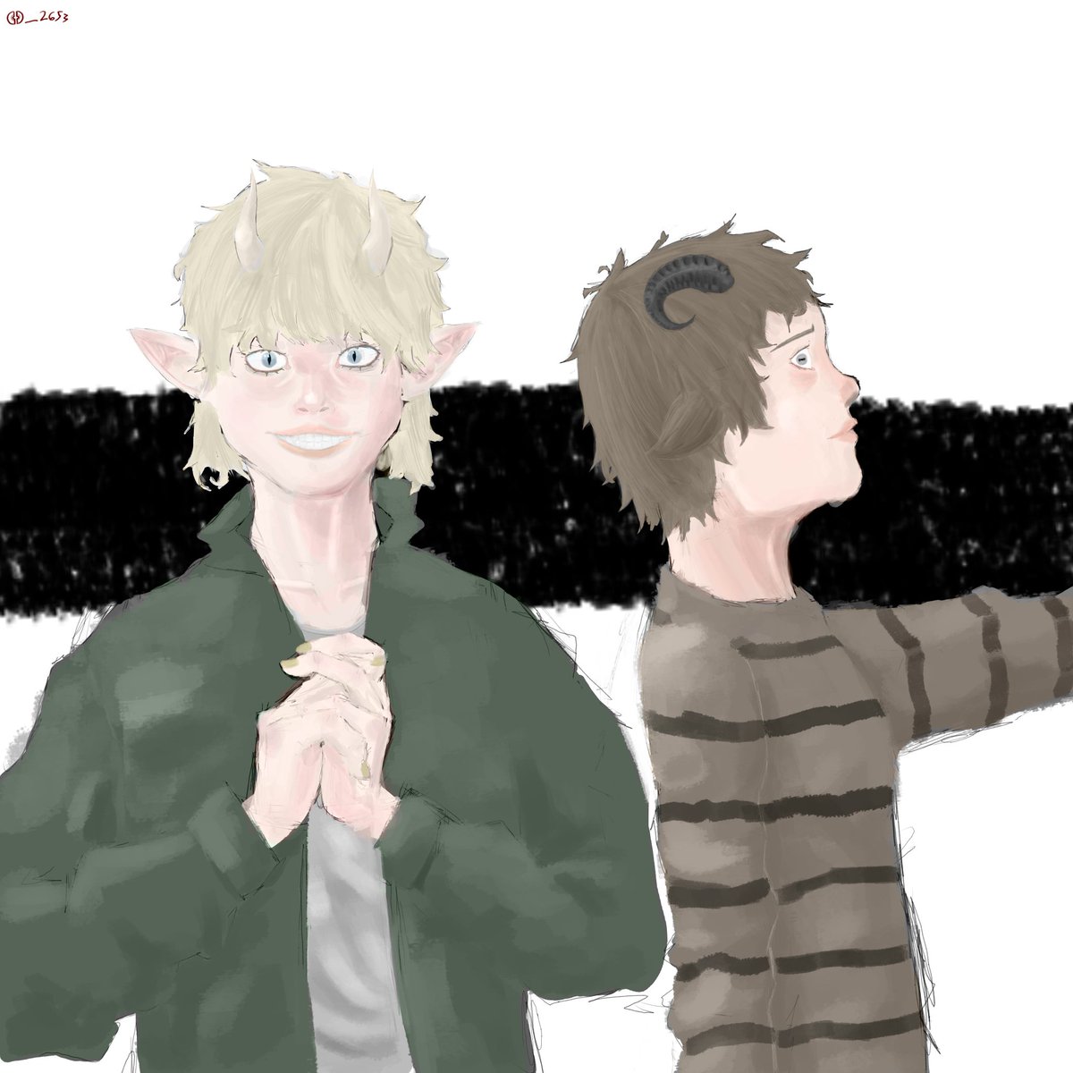 This one for fluoxetinefelix on #artfight2025 

I still try to figure out how to draw hair