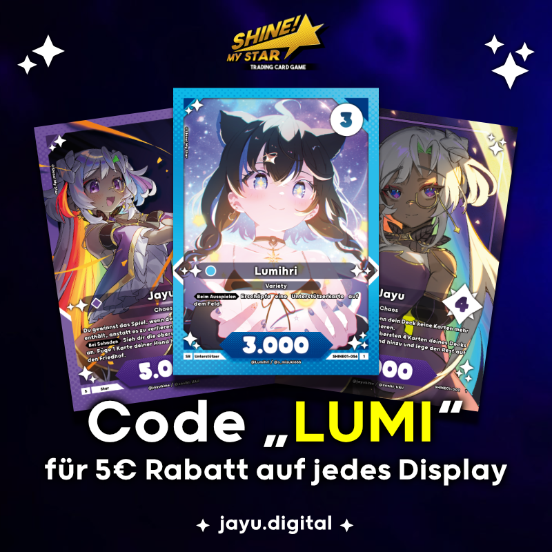 Viele von euch haben es ja schon mitbekommen! Am 19.07 20 Uhr geht die Vorbestellung fürs 1.5 Set los!✨
Mit meine Code "LUMI" kriegt ihr wieder 5€ Rabatt auf jedes Display.
Freue mich mega aufs Set da ich auch mit neuen Artwork drinnen bin und es sieht SO hübsch aus 💙

WERBUNG