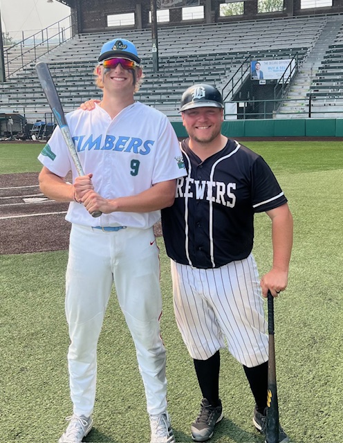 AuggieBaseball's tweet image. Just a couple of Auggies hanging out in Duluth playing a little baseball. @FLBrewers @timbers2023 #AuggiePride #FDSA #Convocation #TownBallAuggies