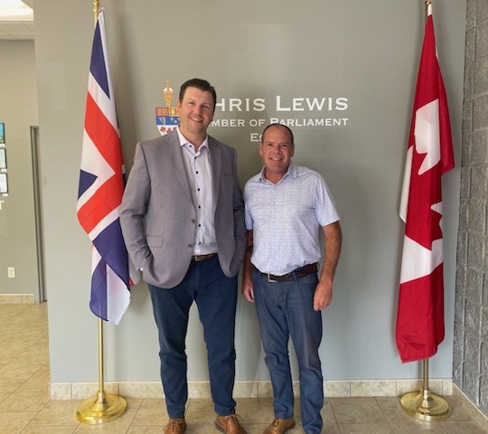 Today, <a href="/WERCofC/">Windsor Essex Chamber of Commerce</a> President &amp; CEO, <a href="/RyanDonally/">Ryan Donally</a>, met with MP Chris Lewis to discuss the challenges and priorities shaping the #WindsorEssex business community.

Collaboration is key to strengthening our region, and we look forward to continuing building a stronger economy together.