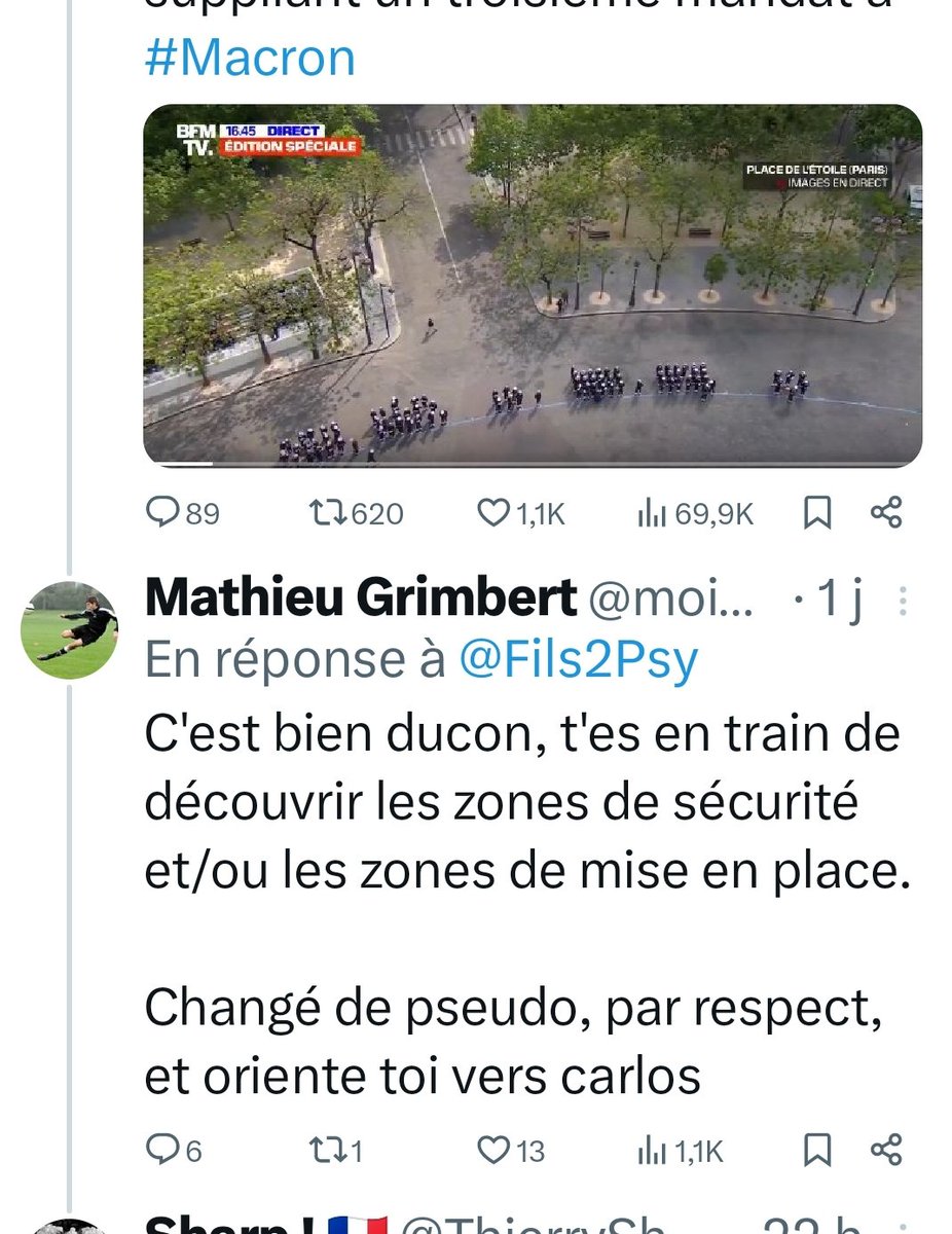 ThierrySharp's tweet photo. @moimica @Fils2Psy Petit rappel des faits fdp⬇️ : Et ne me parle pas "d'argument" quand toi-même, tu n'en as aucun. Et après que je t'aie mouché tu t'es vexé comme un poux🤡  Irl comme tu dis, tu rases les murs et t'es une petite victime 💩allez retourne jouer à la baballe petit 🐕‍🦺 https://t.co/NZzou6akAv