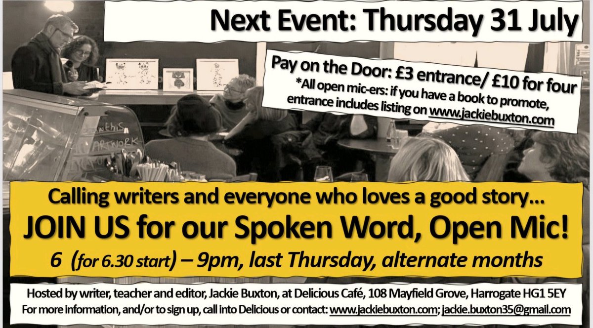 The dwarfs are coming to Harrogate at the end of the month - can't wait!
#deliciouscafe #openmic #writerslife #writerscommunity #WritersOfX #scifibooks #fantasy #authors #authorcommunity #publishers <a href="/jaxbees/">Jackie Buxton 💙</a>