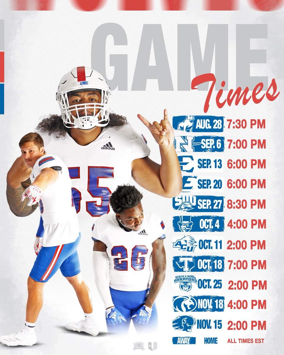 All 11 games now have kickoff times, plan accordingly 😈⏰

#BuiltForMore