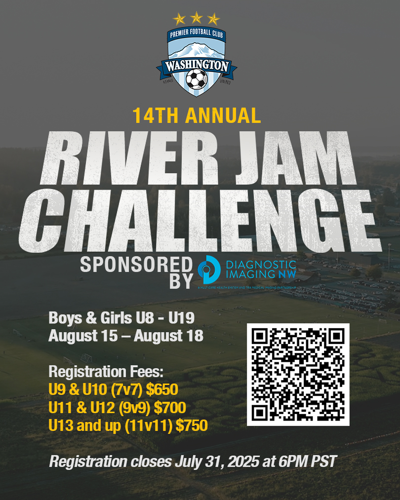 WAPremier's tweet image. Have you registered for the 14th Annual River Jam? Register by July 31st for another great chance to compete with your team ⚽
#riverjam2025