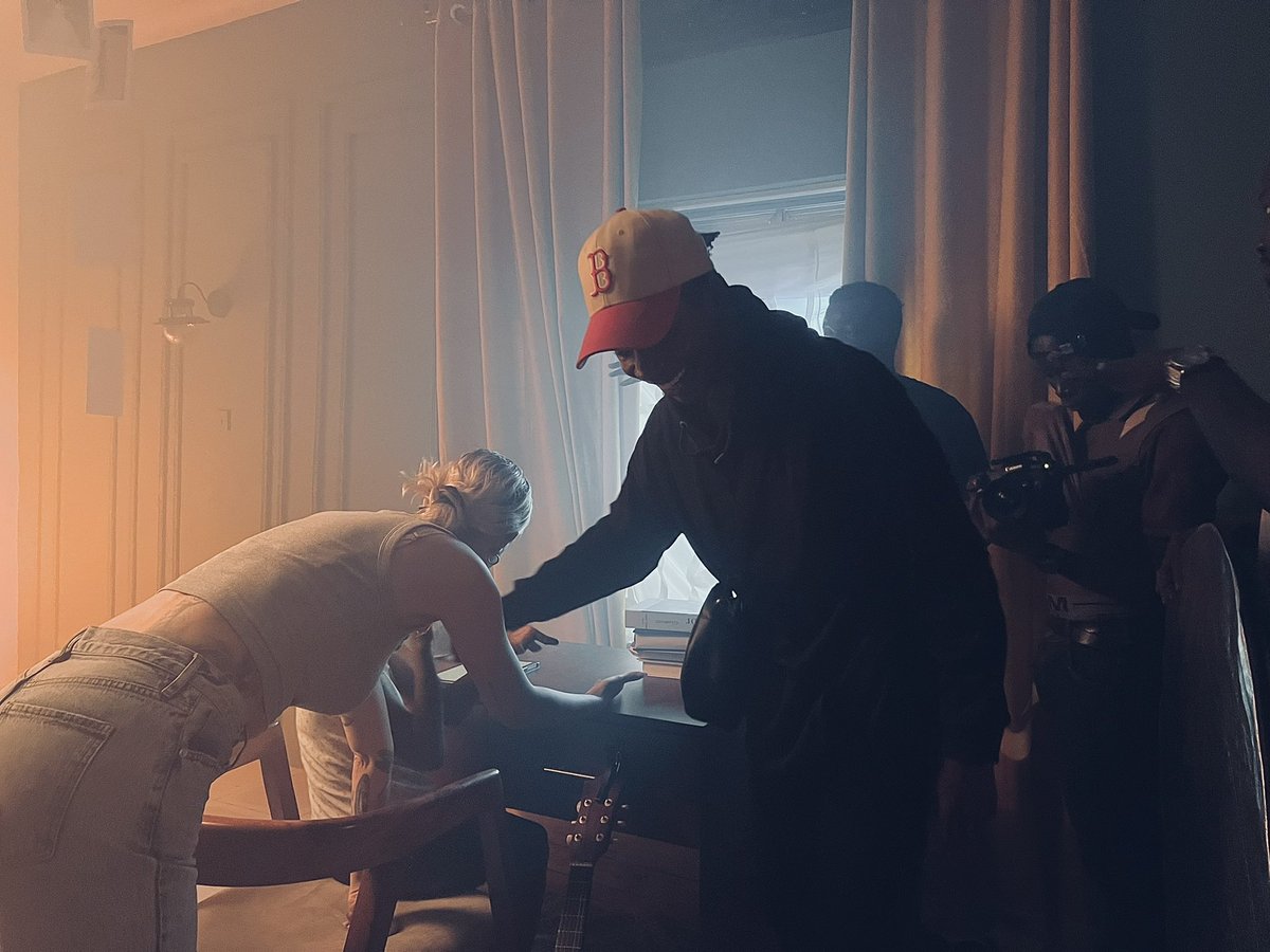 GaradTank's tweet image. frames from a music video shoot set