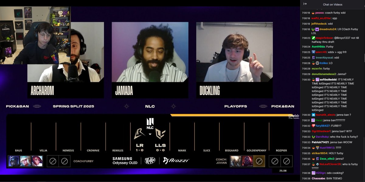Furby (@imfurby_lol) on Twitter photo It was news to me, but apparently I have hijacked the <a href="/LosRatoneslol/">LosRatones</a> coaching staff.
You are welcome for the 19 minute win, I'll await my pay raise It was news to me, but apparently I have hijacked the <a href="/LosRatoneslol/">LosRatones</a> coaching staff.
You are welcome for the 19 minute win, I'll await my pay raise