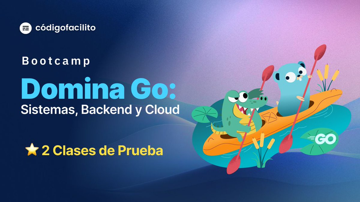 codigofacilito's tweet image. 🐹 10 días para comenzar tu camino como desarrollador/a profesional en Go. codigofacilito.com/bootcamps/go
Aprende uno de los lenguajes más usados en infraestructura, backend y sistemas de alto rendimiento.
✅ Clases en vivo
✅ Proyecto final para portafolio
✅ Mentorías con…